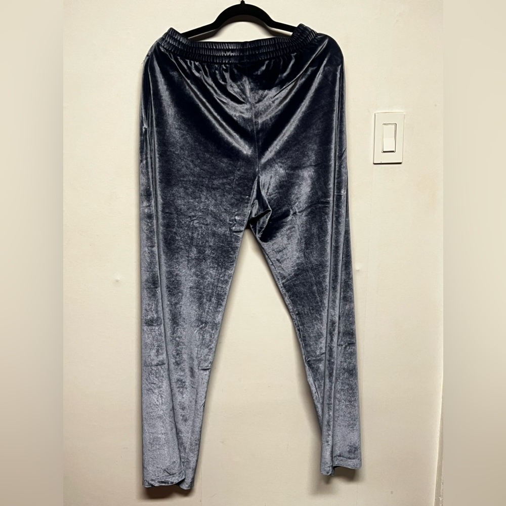 PINK velour wide leg pants